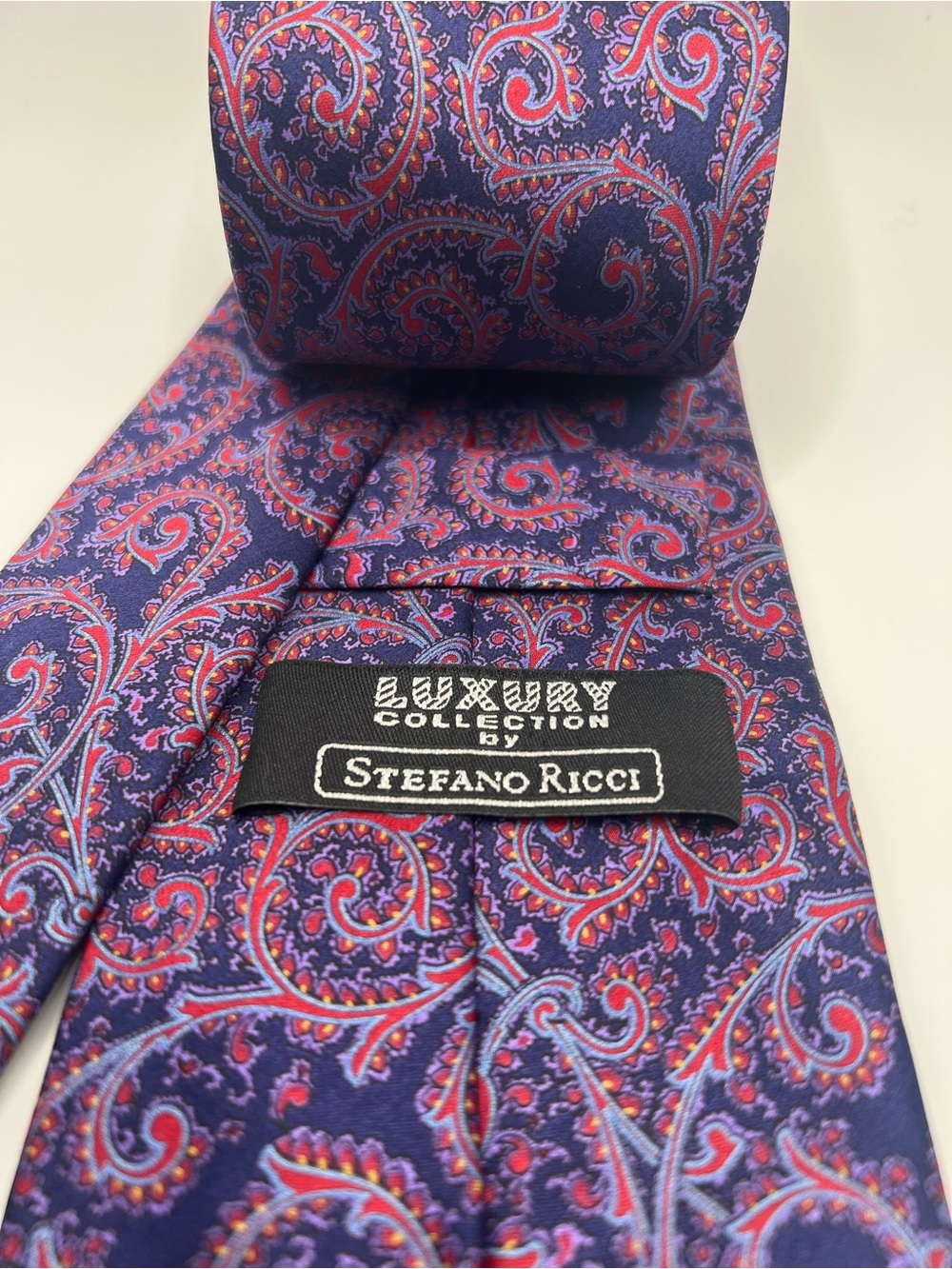 🔥 Stefano Ricci Luxury Silk Paisley Tie Purple